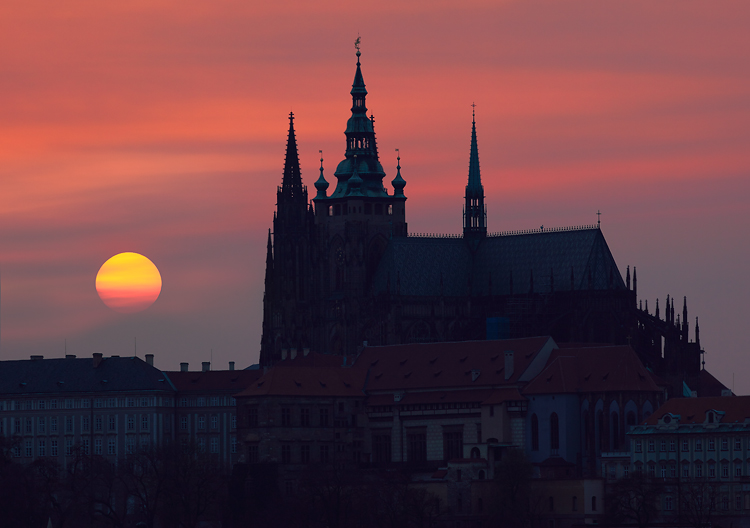Pražský hrad - slunce