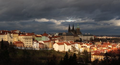 Pražský hrad - bouře