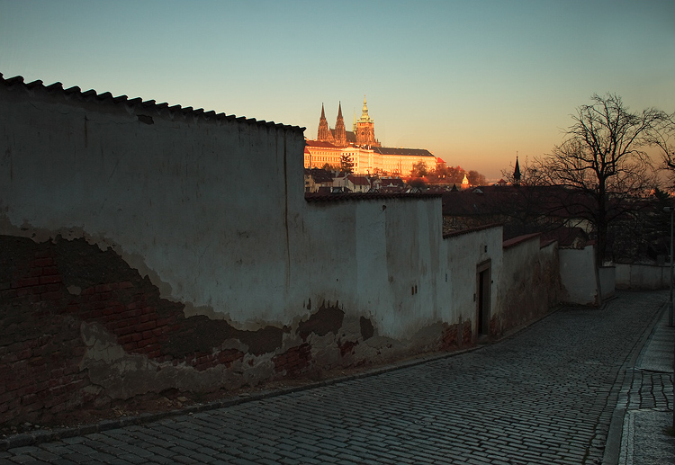 Osvětlený Pražský hrad