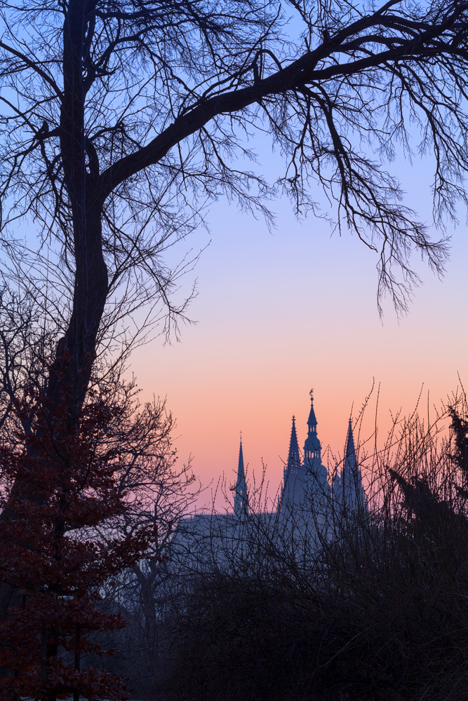 Pražský hrad vítá nové ráno