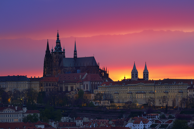 Pražský hrad - vulkanický západ