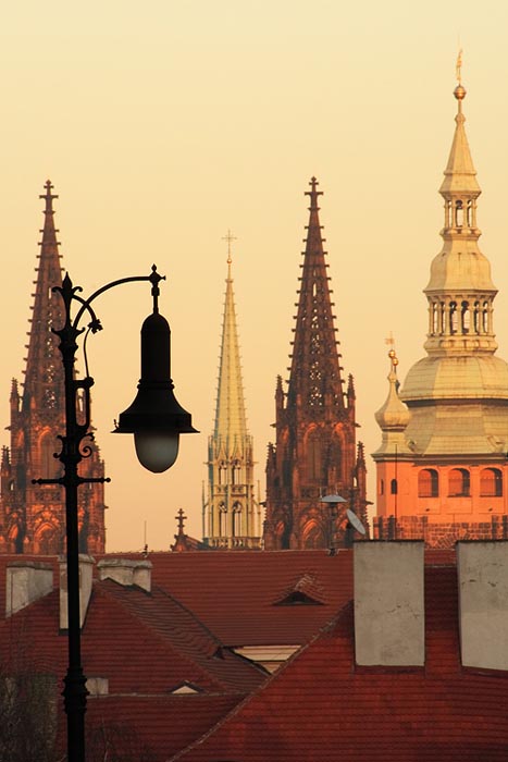 Lampa u Pražského hradu