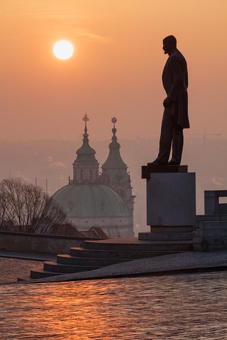 Tomáš Garrigue Masaryk na Hradčanském náměstí